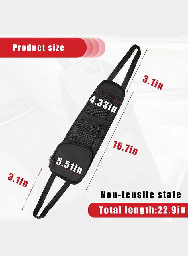 2PCS Car Seat Storage Hanging Bag, Multi-Pocket Seat Side Organizer, Multifunctional Mesh Net Pocket, Can Hold Mobile Phone, Wallet, Glasses, Suitable for Cars, SUVs, Trucks