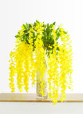 Wisteria 12pc Flower Stick with 36 branches – Yellow | 107cm Artificial