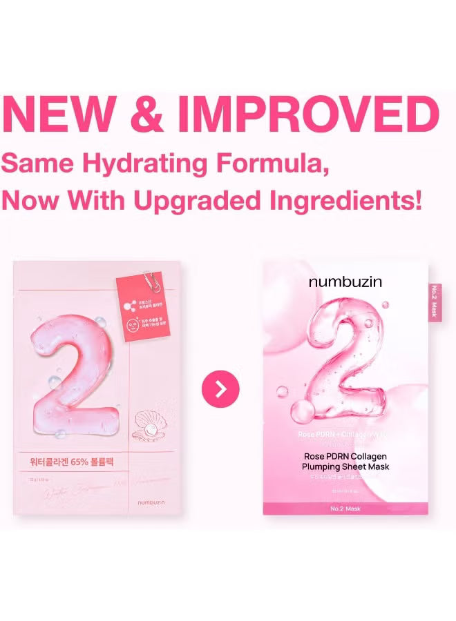 No.2 Sheet Mask | Rose PDRN Collagen Plumping Sheet Mask