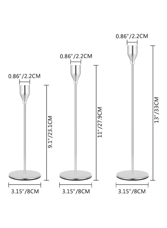 3pcs Taper Candle Holders for Taper Candles, Candlesticks