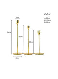3-Piece european metal candle holder