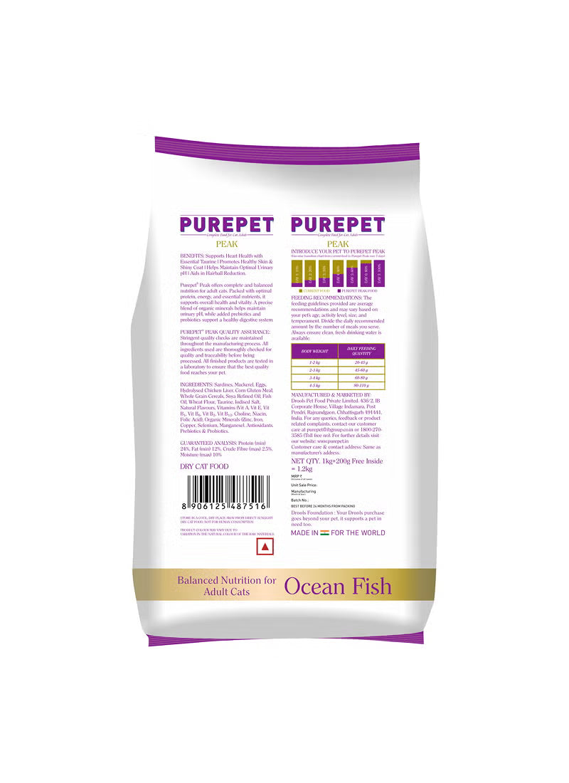 Peak Dry Cat Food Ocean Fish