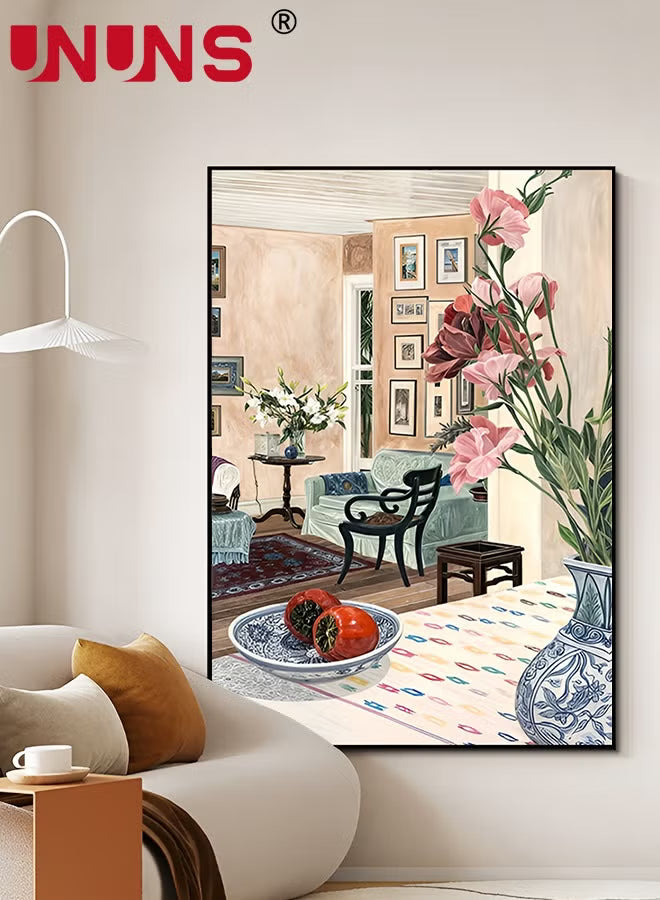 30*40CM Wall Art Framed,Framed Canvas Print FeaturingA cozy living