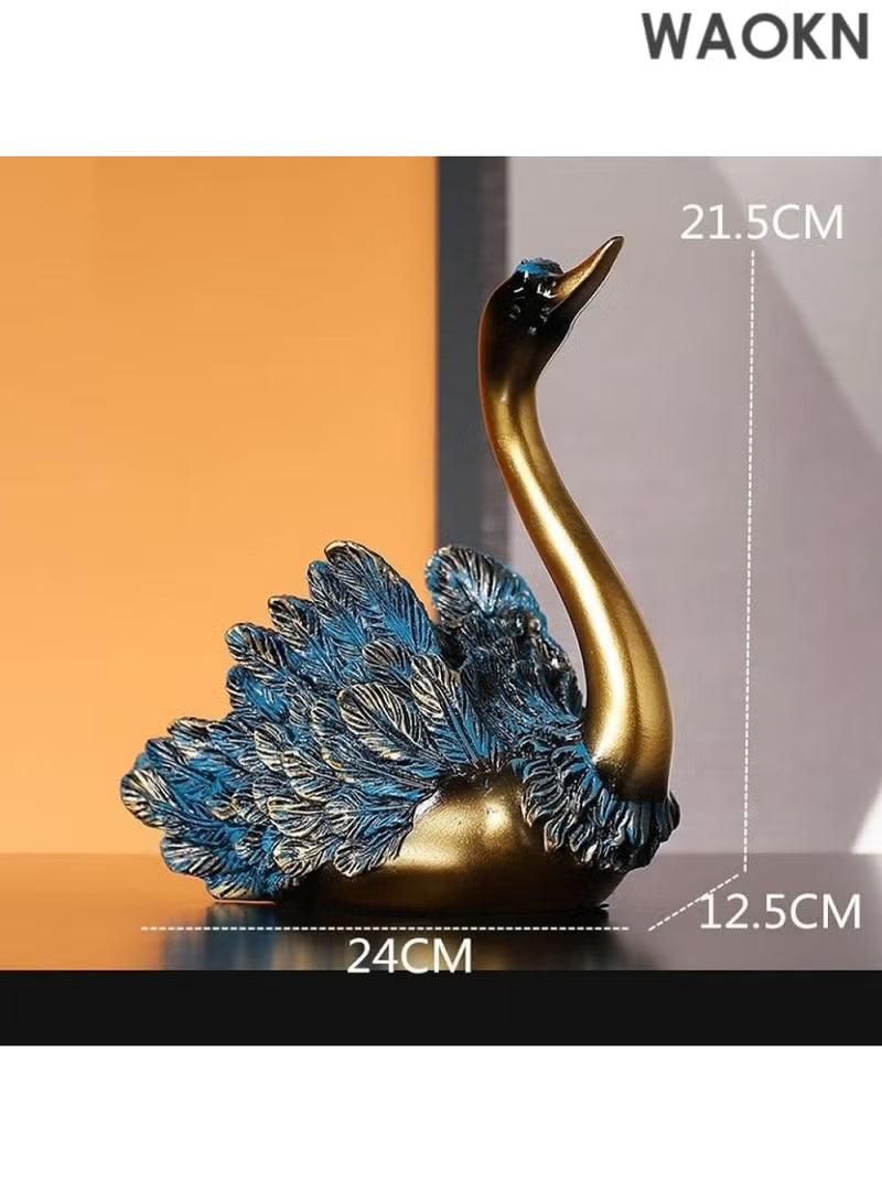 Swan Statues Suclptues Home Decorations for Living Room Shelf Decor