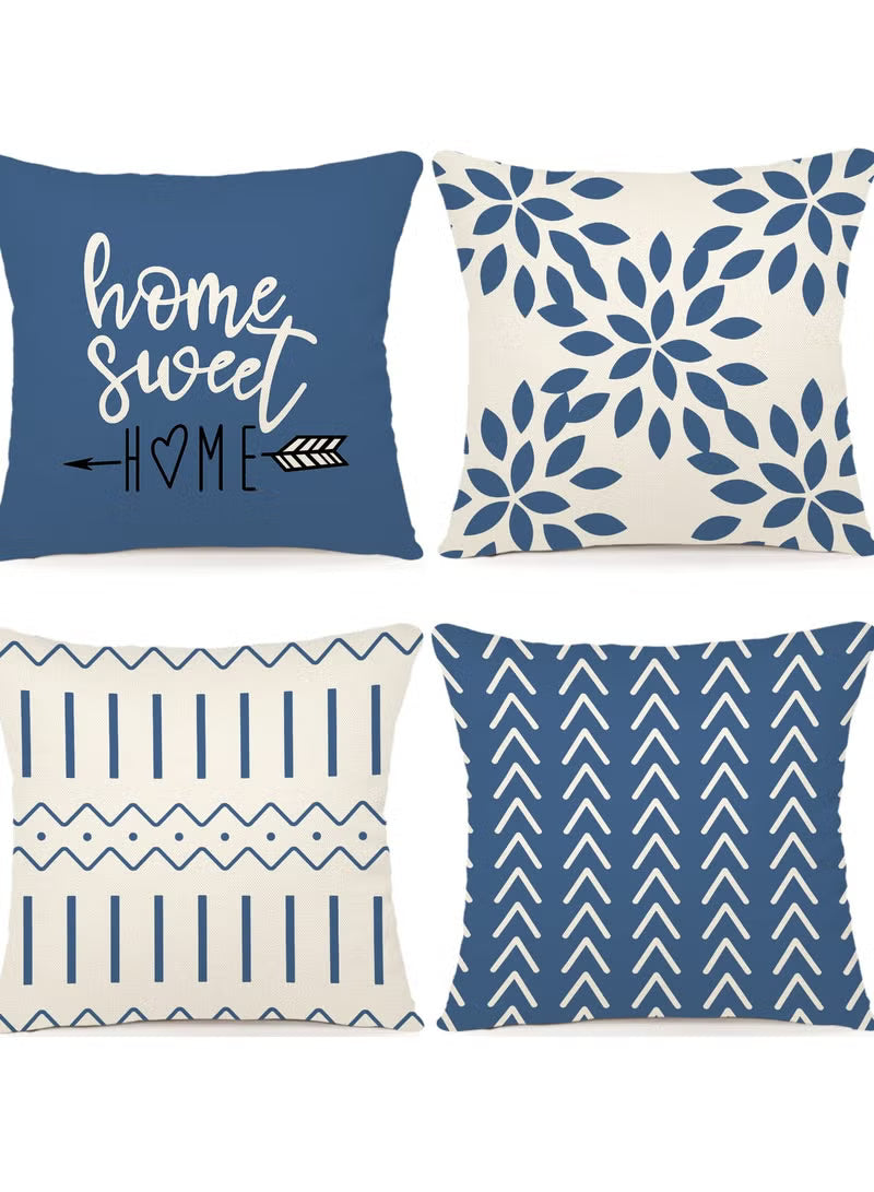 Pillow Covers, Modern Sofa Throw Pillow Cover, Decorative Outdoor Linen Fabric