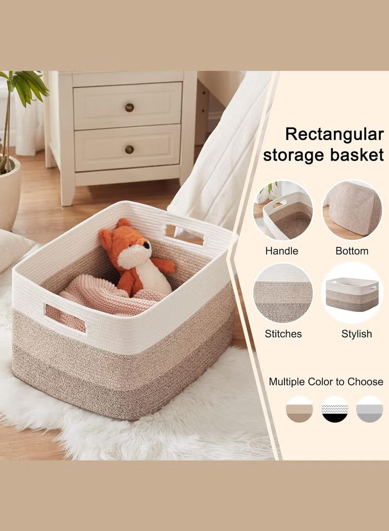 Haidue Handwoven Storage Basket - Large Size 55*43*30.5cm Decorative Organizer for Bedroom