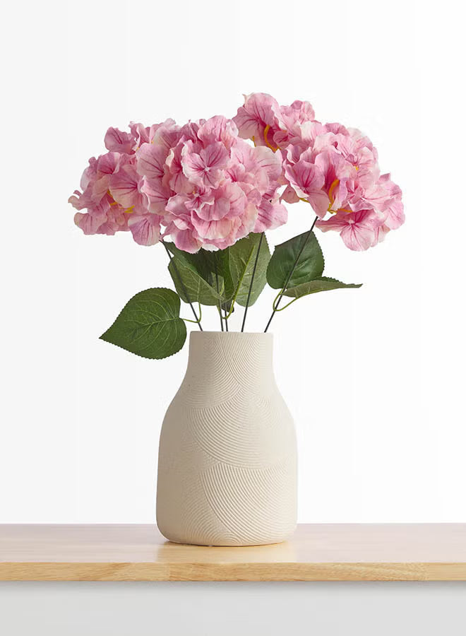 Hydrangea 1pc Flower Bunch with 5 buds – Light Pink | 43cm Artificial Flower Bunch