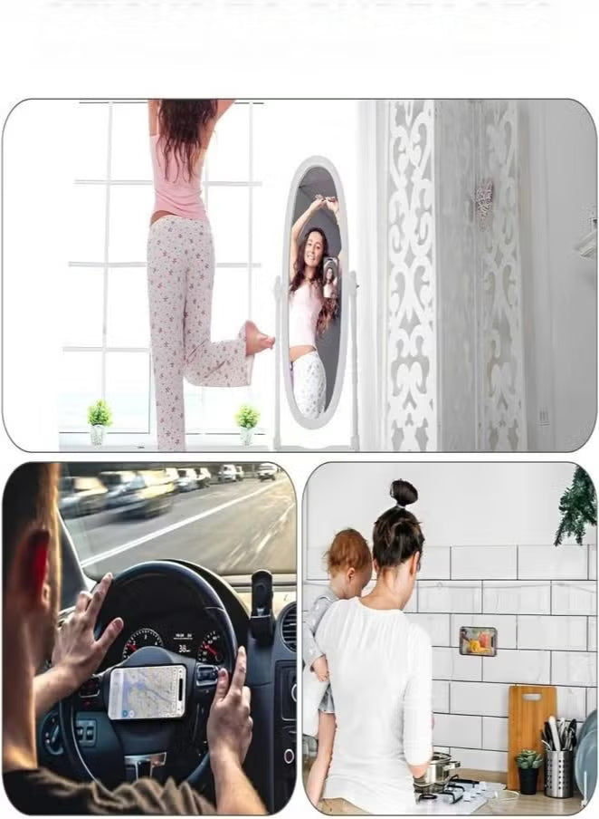 Suction Phone Case Mount, 4Pcs Silicone Phone Suction Grip Compatible with iPhone and Android Cases, Anti-Slip Hands-Free Mobile Accessory Holder