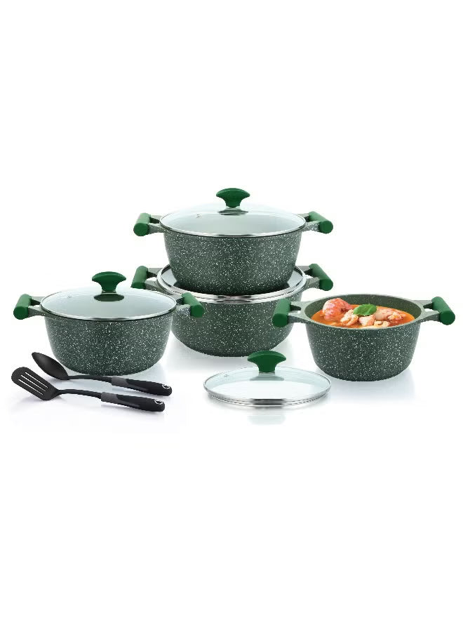 Prestige Essential 10 Pieces Granite Stone Cookware Set | Pots and Pans Set