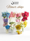 Dalia 1pc Flower Bunch with 5 buds – Maroon | 52cm Artificial Flower