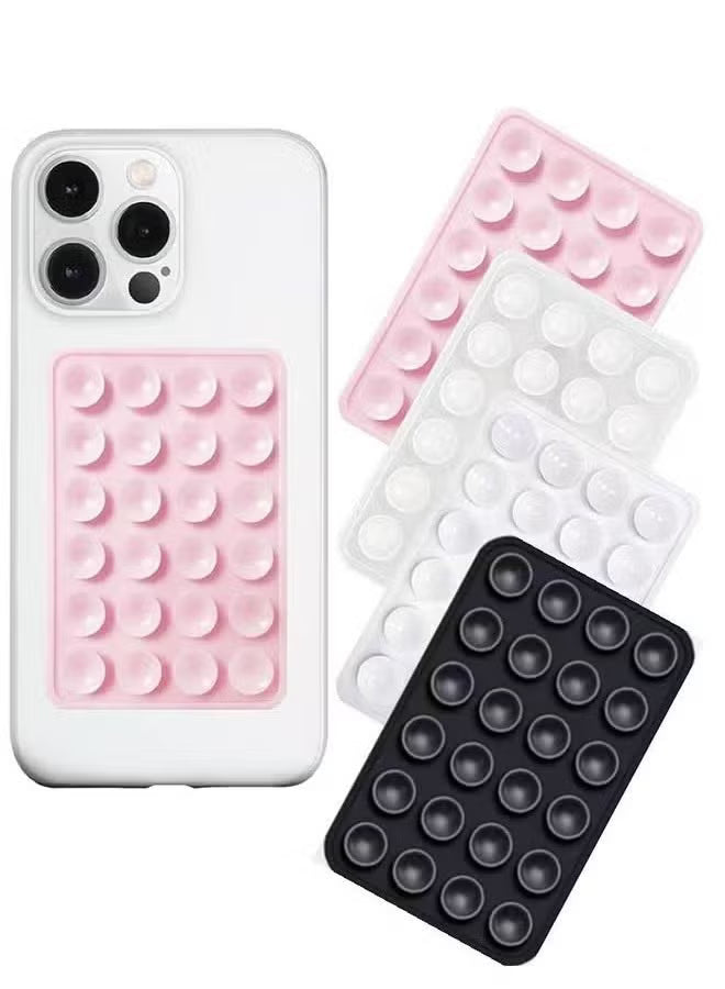 Suction Phone Case Mount, 4Pcs Silicone Phone Suction Grip Compatible with iPhone and Android Cases