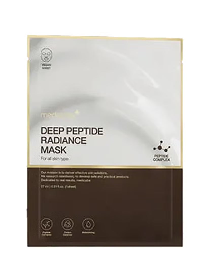 Deep Peptide Radiance Mask, Hydrating & Firming Sheet Mask with Quadruple Peptide Complex