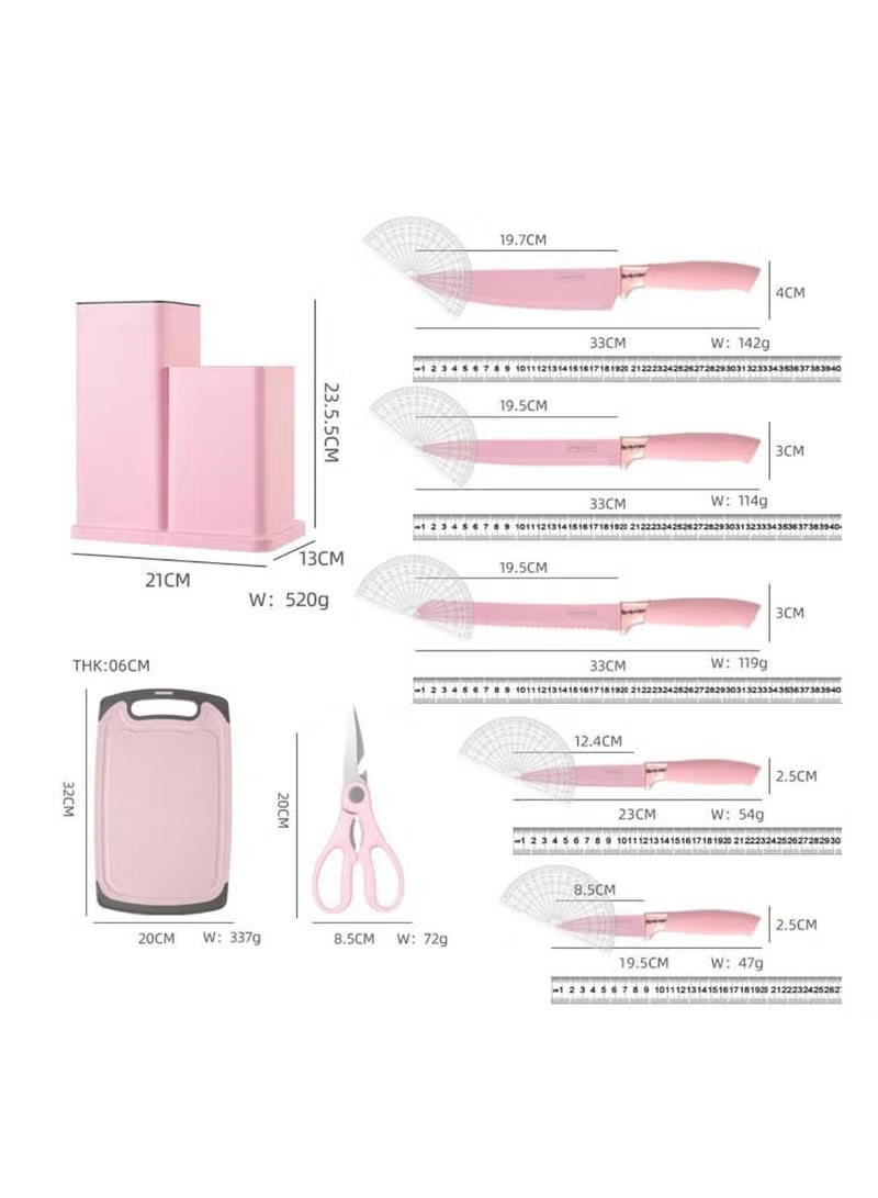 19-Piece Silicone Kitchen Gadget Set with Knife Set, Cutting Board and Storage