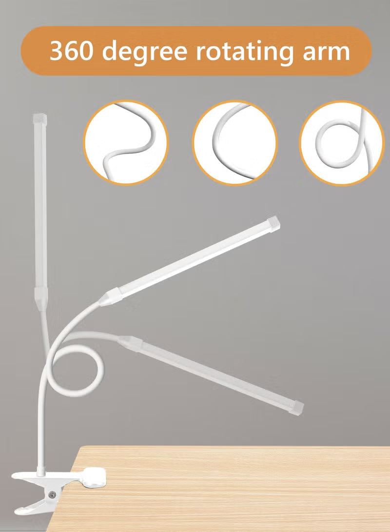 LED Desk lamp with Clamp EyeCaring Clip on Lights for Home Office