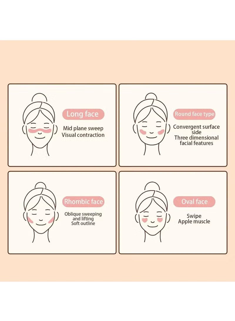 Blushes, 6 Colors Pearlescent Blushes Powder Bright Facial Blushes Profile And Highlight Blushes Facial Beauty Makeup Blushes Glow on