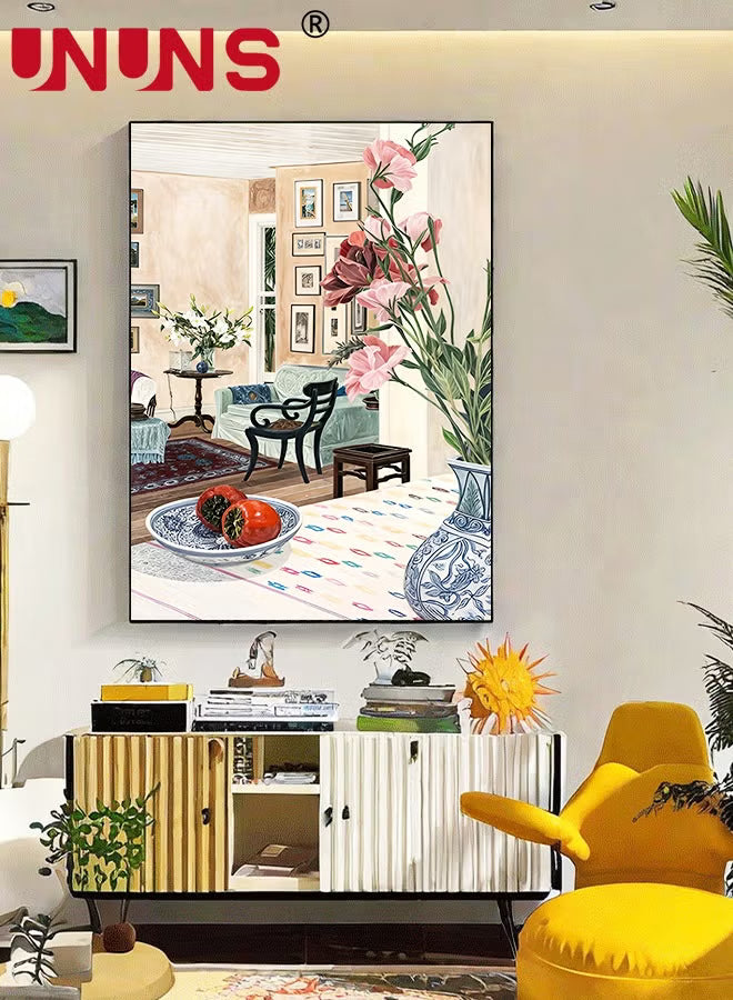 30*40CM Wall Art Framed,Framed Canvas Print FeaturingA cozy living