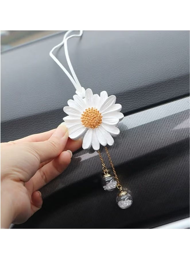 Car Hanging Decoration, Daisy Crystal Flower Car Accessories
