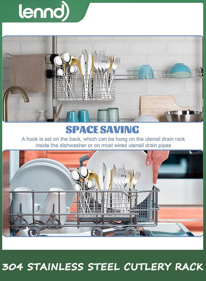 304 Stainless Steel Utensil Holder, Dish Drying Rack, kitchen