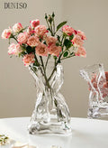 Creative Clear Glass Vase Craft Aesthetic Decorative Small Flower