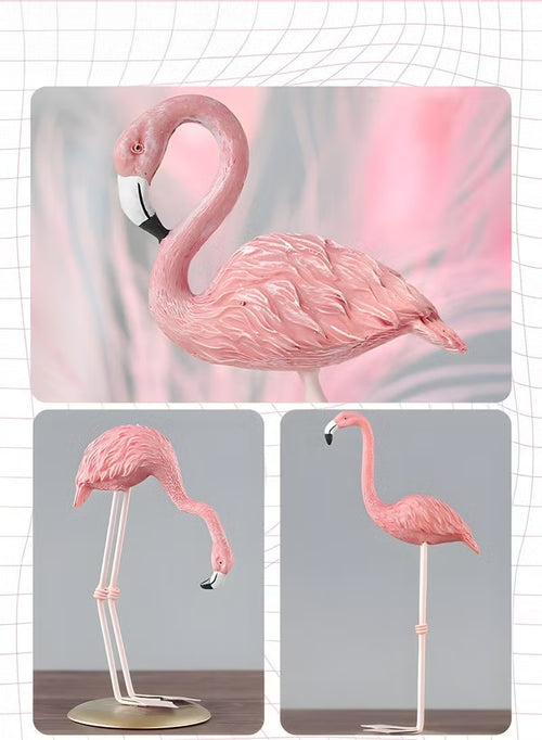 3-Piece Flamingo Desk Ornaments For Wedding Home Living Room Bedroom Decor