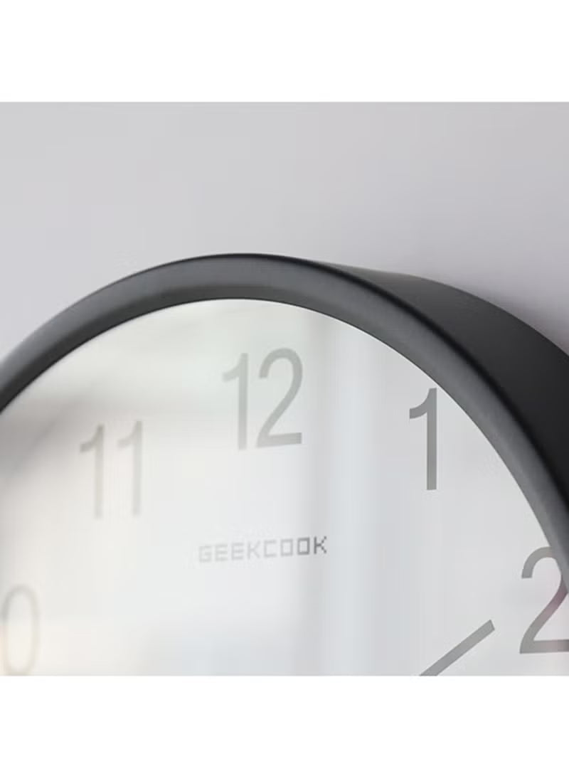 Silent Wall Clock 12 Inch with Voice Control LED Light