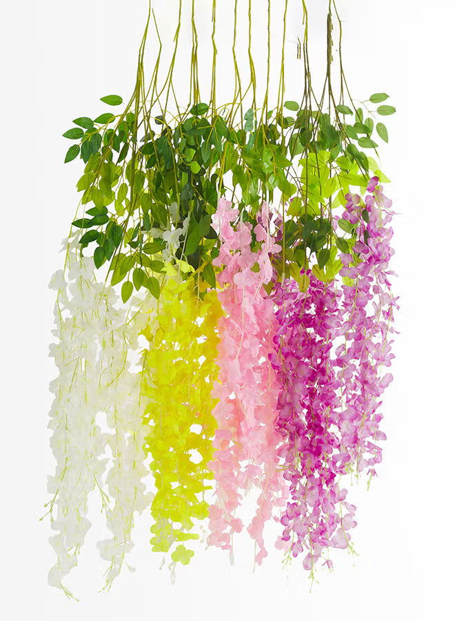 Wisteria 12pc Flower Stick with 36 branches – Light Pink | 107cm Artificial