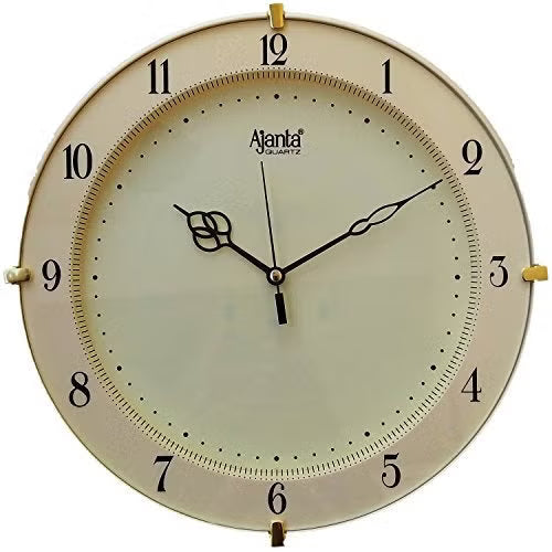 Ajanta Abstract Plastic Quartz Round Plastic Analog Wall Clock