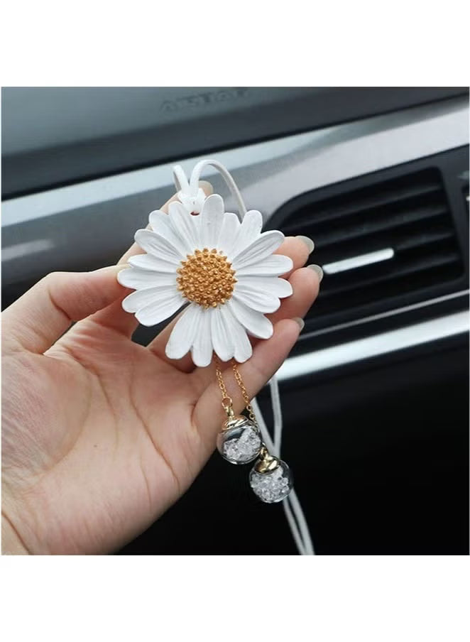 Car Hanging Decoration, Daisy Crystal Flower Car Accessories