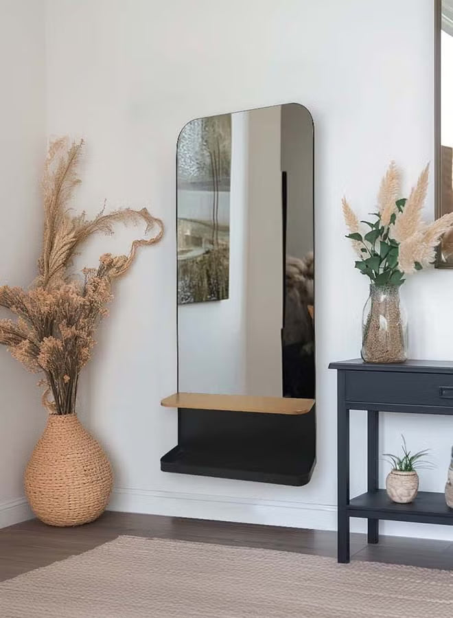 Iron Framed Wall Mirror, Modern Decorative Hanging Mirror For Living Room