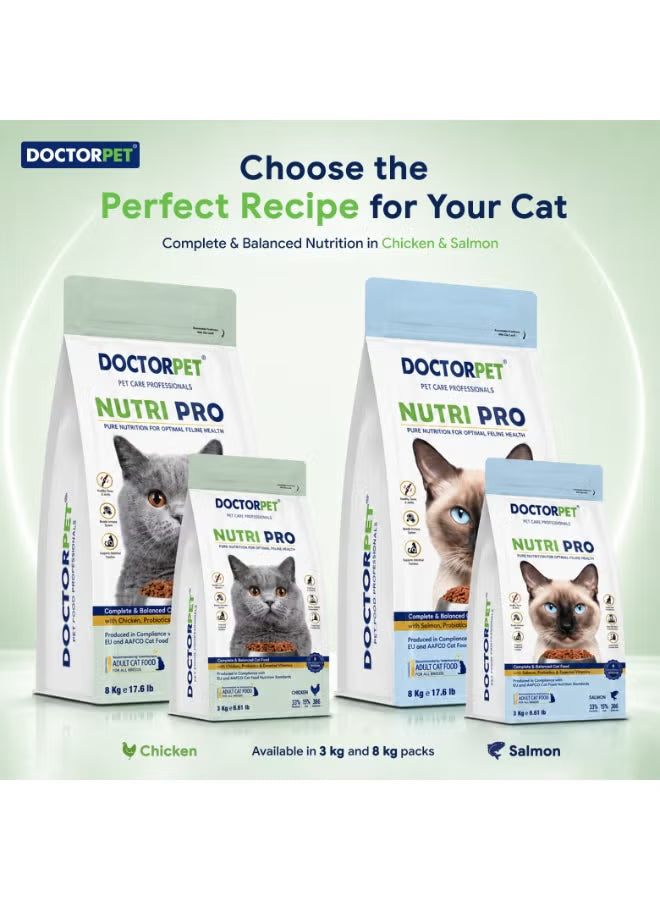 Doctor Pet Nutri Pro Adult Dry Cat Food with Chicken 3 Kg