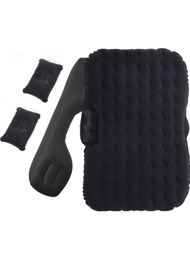 Car Travel Inflatable Cushion Camping Beach Black Inflatable Bed Multipurpose Car Rest Mattress with Pillow Car Inflatable Bed with Air Pump Rear Seat Cushion Suitable for All Models