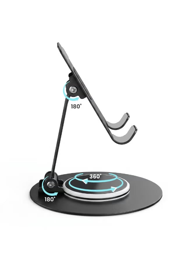 Duravel Adjustable Tablet & Phone Desk Stand, 360° Rotating Base,Universal Phone Holder for Desk