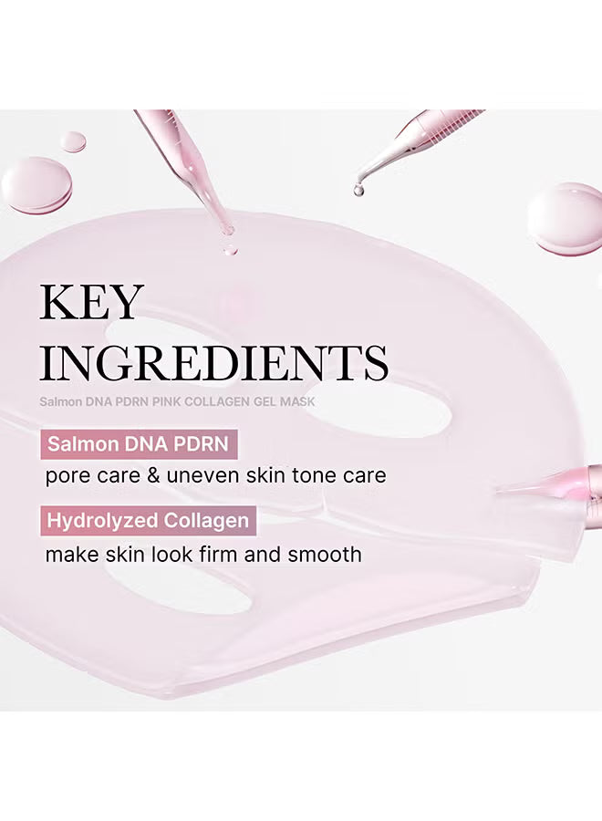 PDRN Pink Collagen Gel Mask 28g, Firming & Lifting Sheet Mask with Triple Collagen Complex