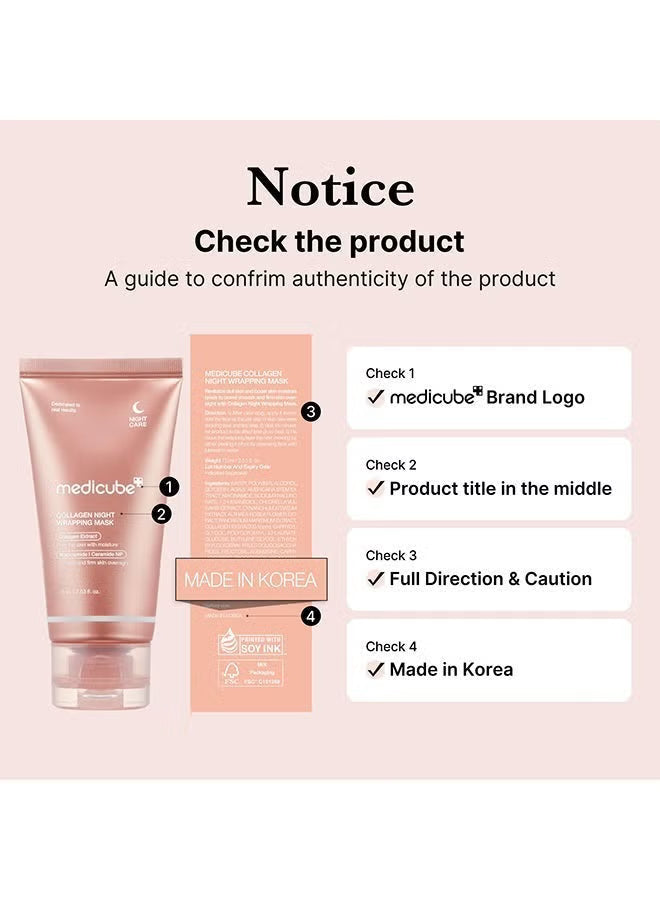 Collagen Overnight Wrapping Peel Off Facial Mask Pack - Elasticity And Hydration Care