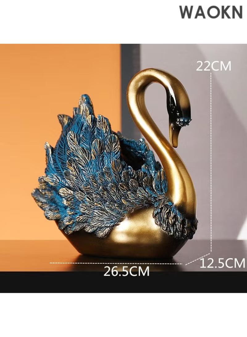 Swan Statues Suclptues Home Decorations for Living Room Shelf Decor