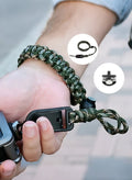 Camera Wrist Strap for DJI Osmo Pocket 3 & Insta360 X5/X4, Paracord Hand Strap with 1/4 Quick Release Screw, Anti-Drop Lanyard Accessory for Vlog & Travel, Army Green