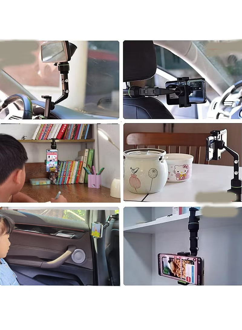 Universal Rotating Rearview Mirror For Car Multifunctional Mount Phone And GPS Holder