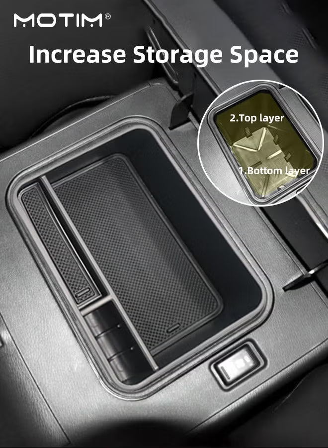 Central Armrest Storage Box, Center Console Organizer Storage Tray for Nissan Patrol Y62/Infiniti QX80