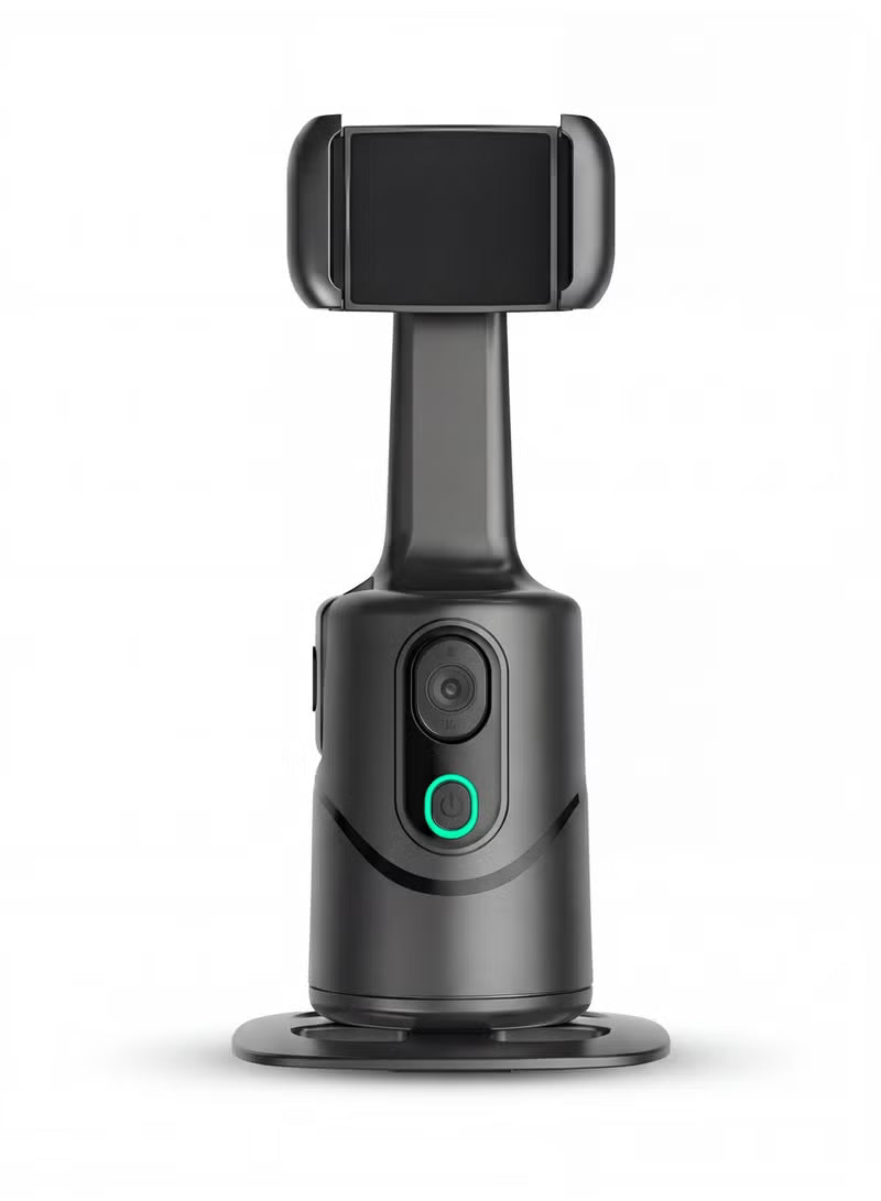 AI Face Tracking Phone Holder, Smart Selfie Gimbal, 360° Auto-Rotation Smart Gimbal with Gesture Control, No App Needed, Tripod Mount for TikTok, YouTube, Vlogs