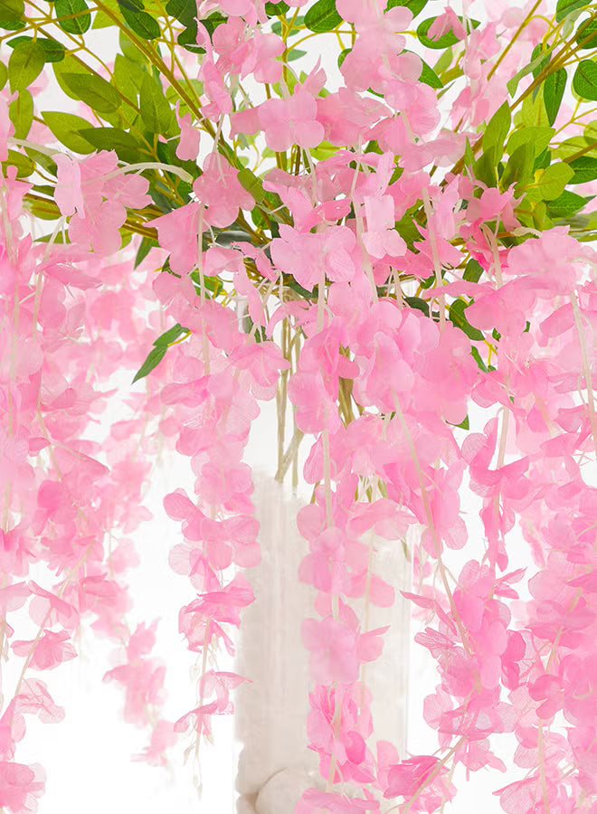 Wisteria 12pc Flower Stick with 36 branches – Light Pink | 107cm Artificial