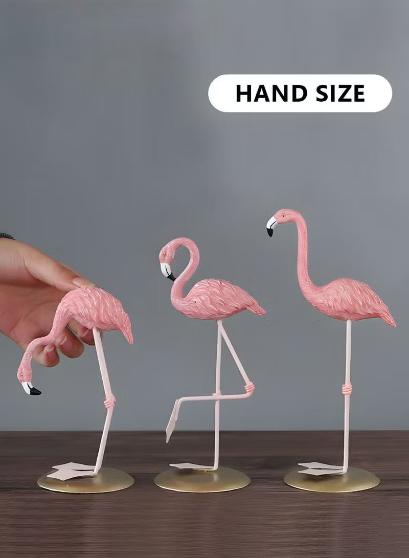 3-Piece Flamingo Desk Ornaments For Wedding Home Living Room Bedroom Decor