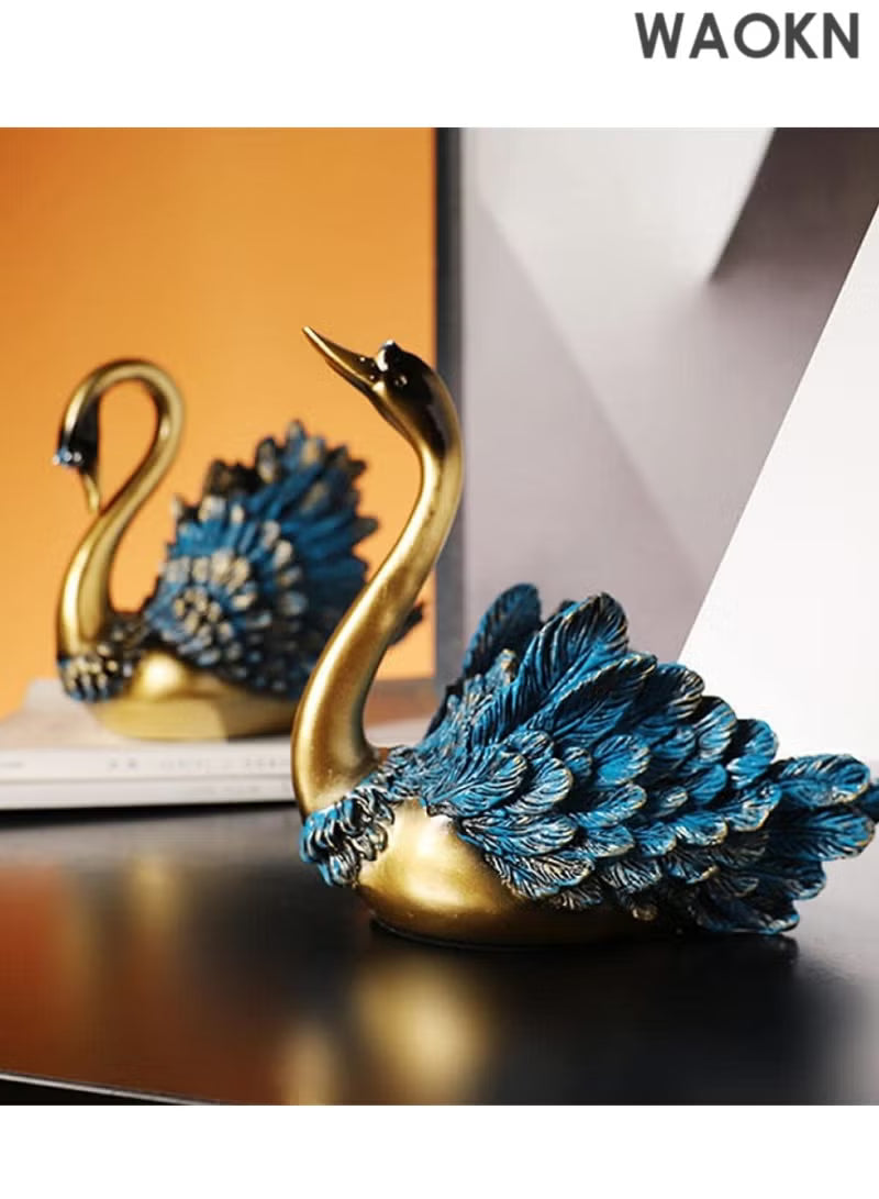 Swan Statues Suclptues Home Decorations for Living Room Shelf Decor