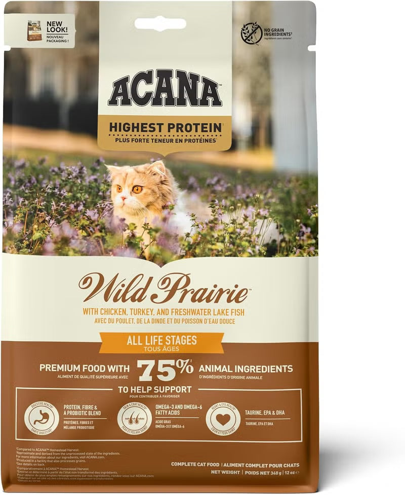 Acana Highest Protein Wild Prairie Recipe Dry Cat Food - 340G