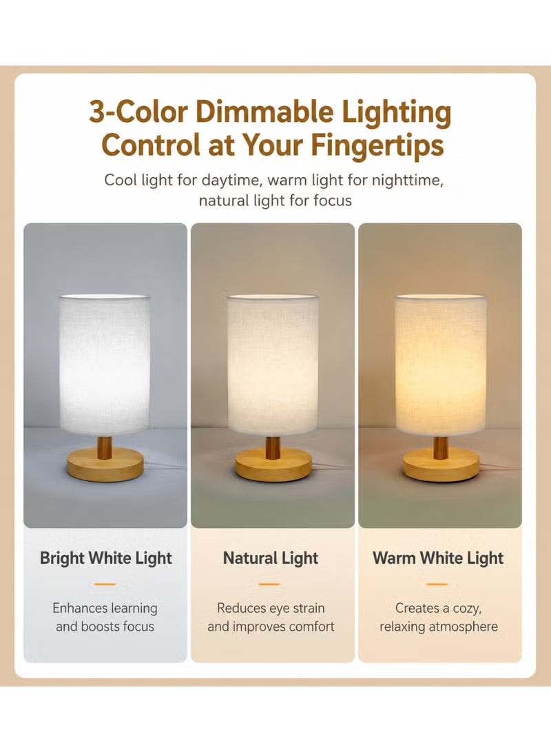 USB-Powered LED Table Lamp with 3-Level Dimmable Warm White Light
