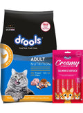Drools Adult Cat Food with Creamy Treats