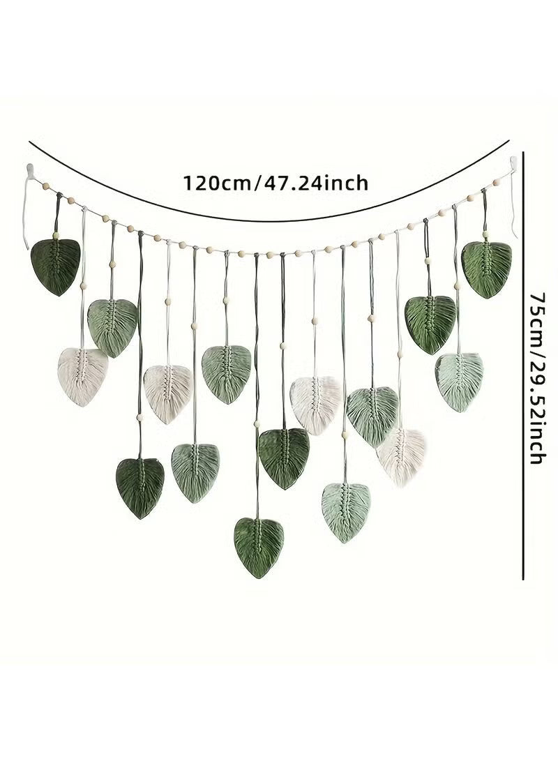 Beautiful Room Decoration, Leaf Hanging On The Wall, Modern Macrame Wall Art