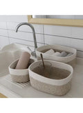 3 Pcs Rope Woven Storage Baskets Set Small Cotton Rope Basket