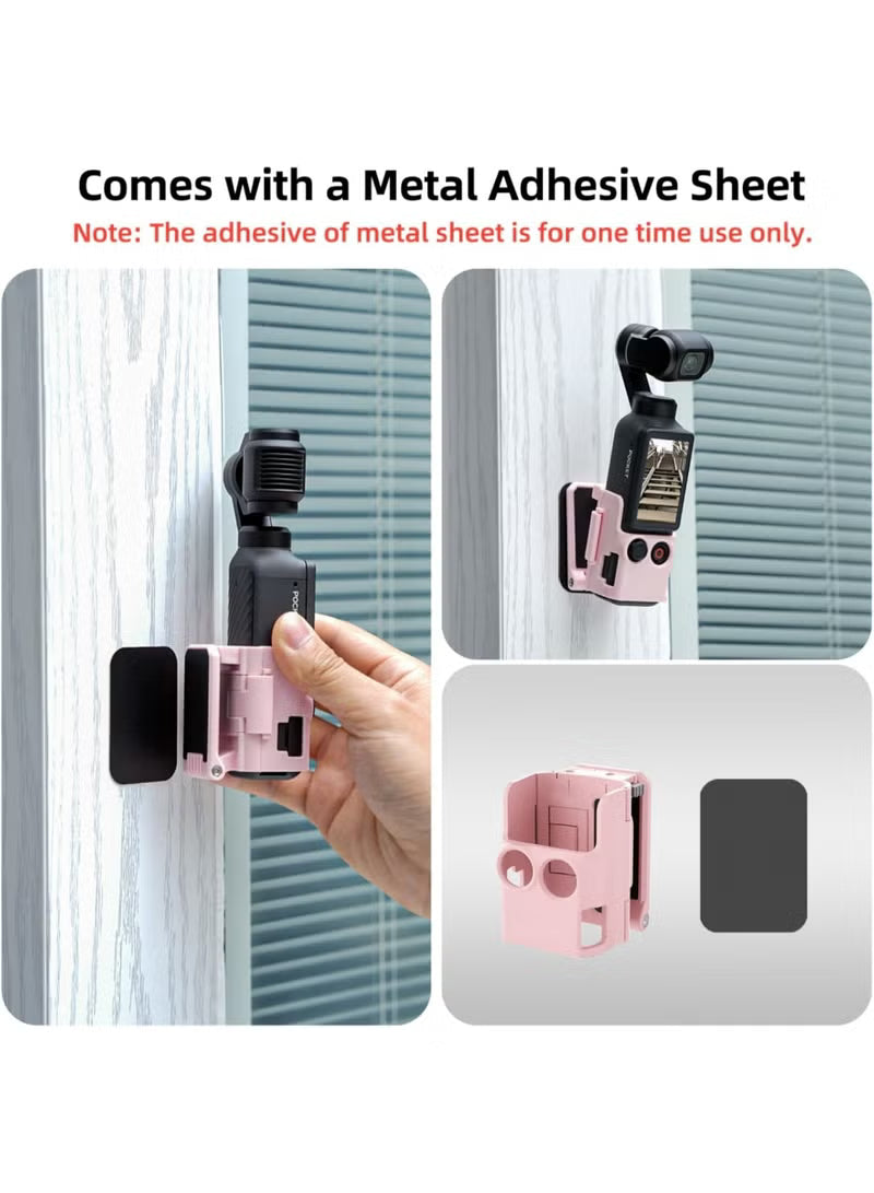Magnetic Mount Stand for Pocket 4, Quick-Release Clip Base Bracket Stand, 180° Adjustable, DJI Osmo Pocket 4 Accessory