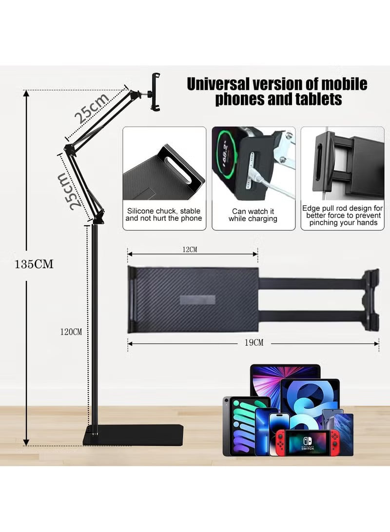 Tablet Floor Stand, 360° Flexible Rotation Tablet Stand with Heavy Duty Base