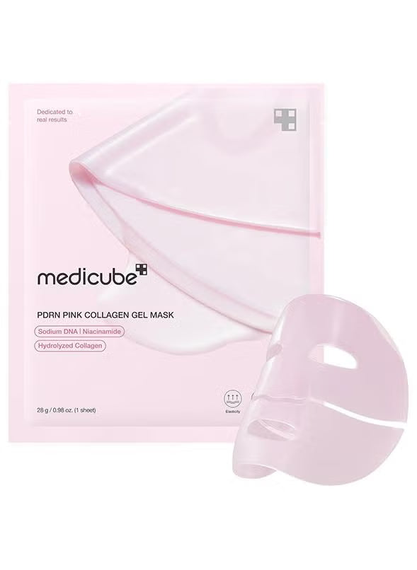 PDRN Pink Collagen Gel Mask 28g, Firming & Lifting Sheet Mask with Triple Collagen Complex